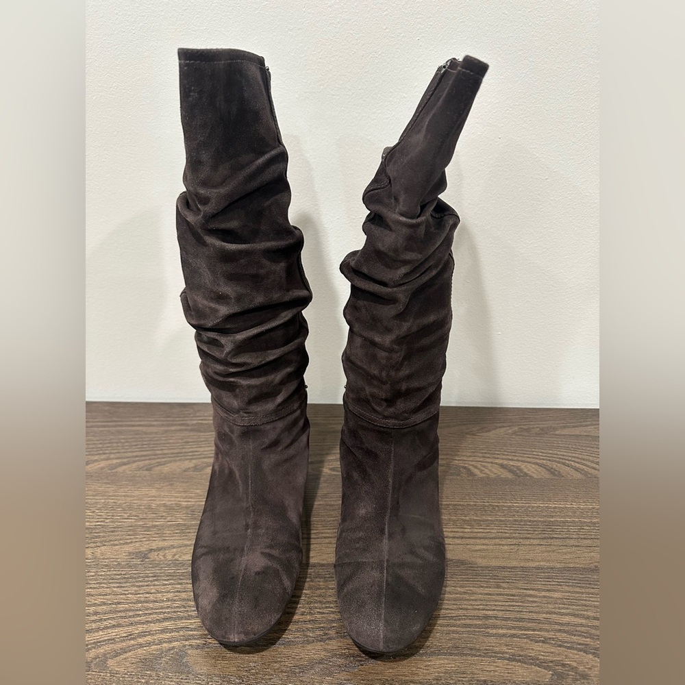 Prada Sport Suede Dark Brown Women's Boots - Size 36